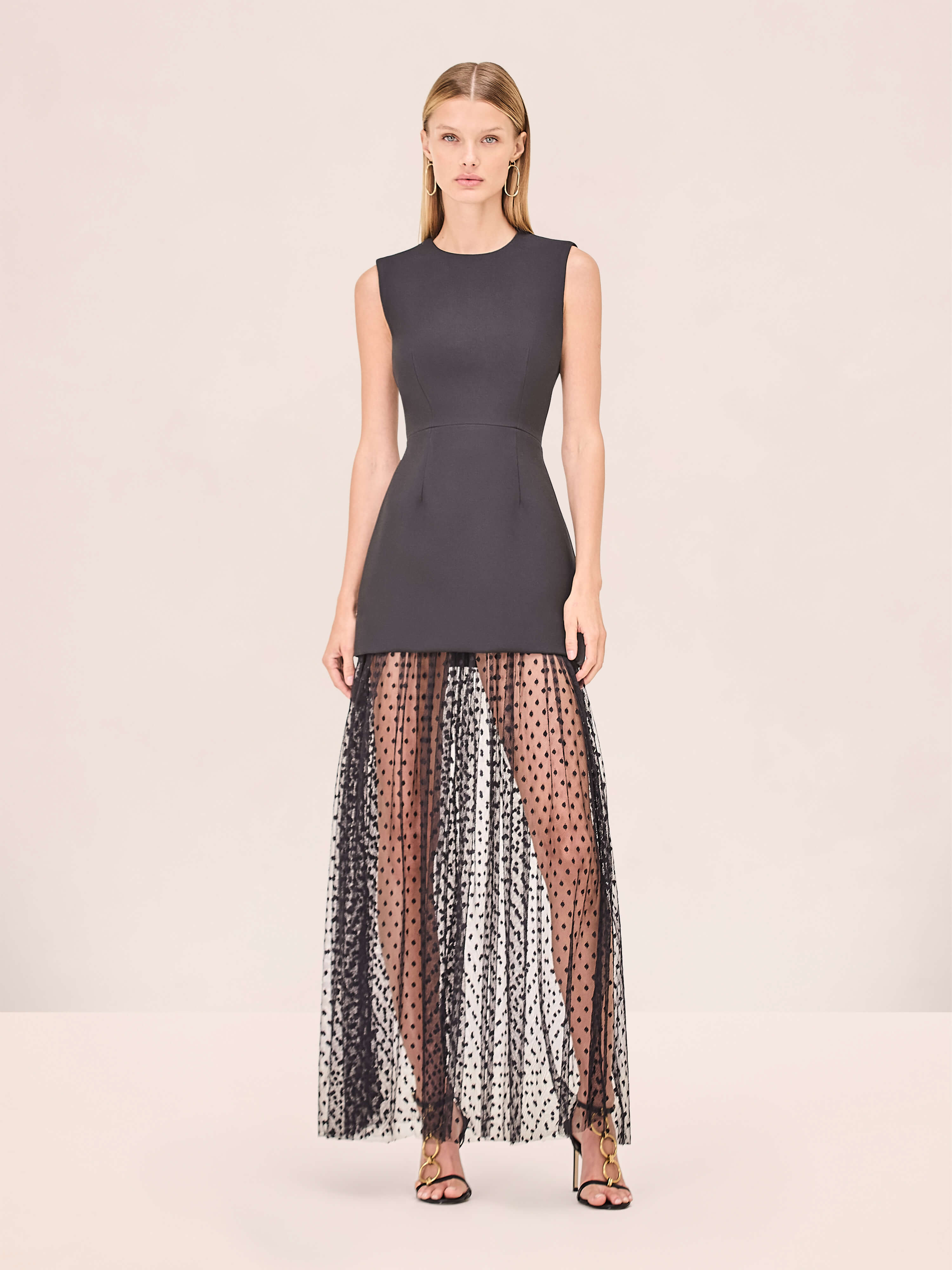 alexis sheer midi dress Alexis Simonette Dress Black / XXS