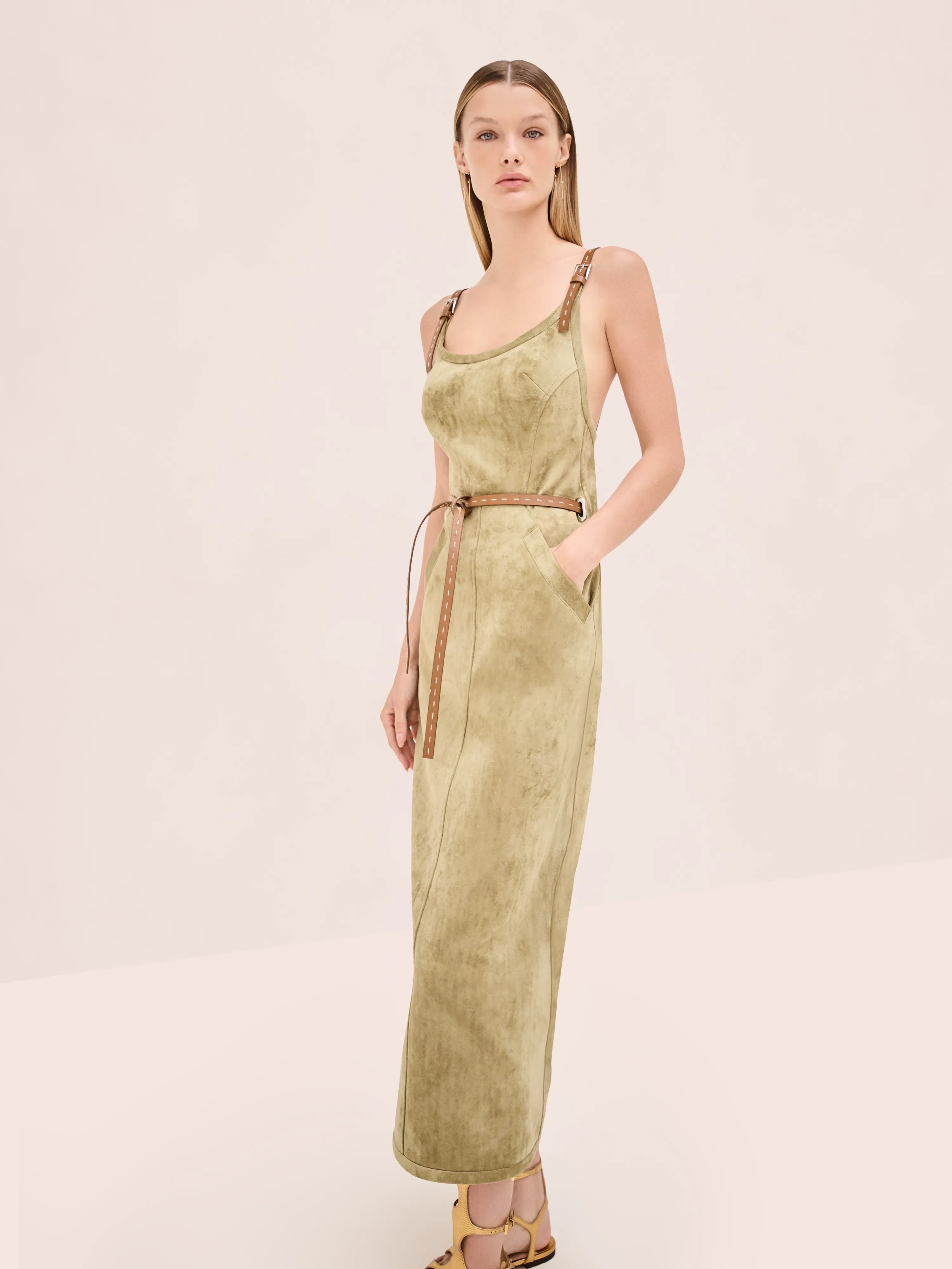 melina silk dress Melina Enchanting Strapless Slit Floor Length Satin Party Dresses, Daffodil
