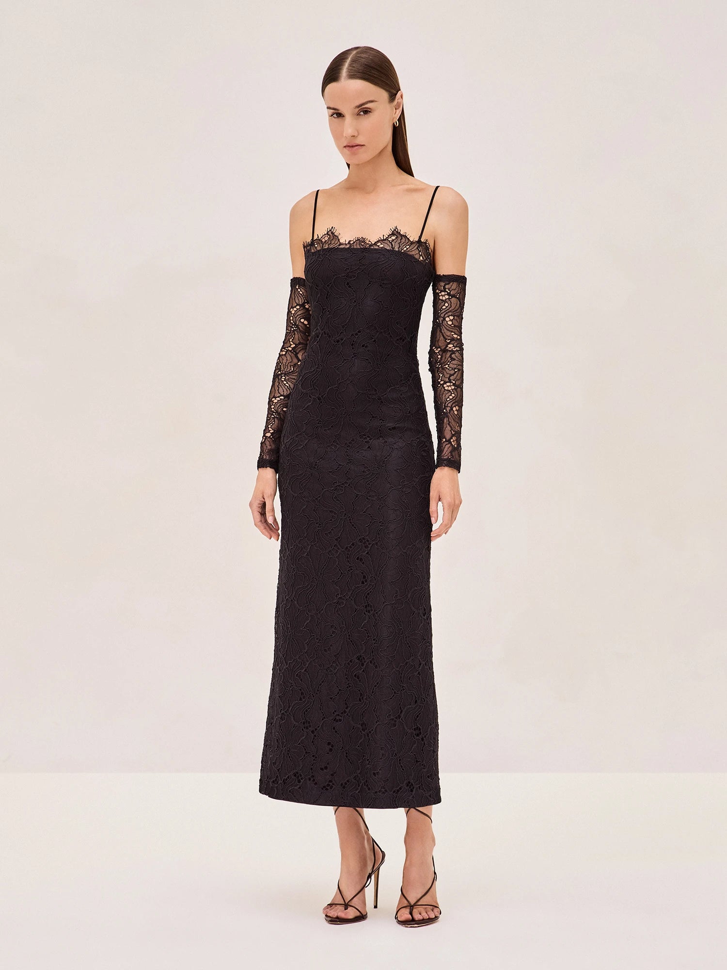 Alexis black lace dress online