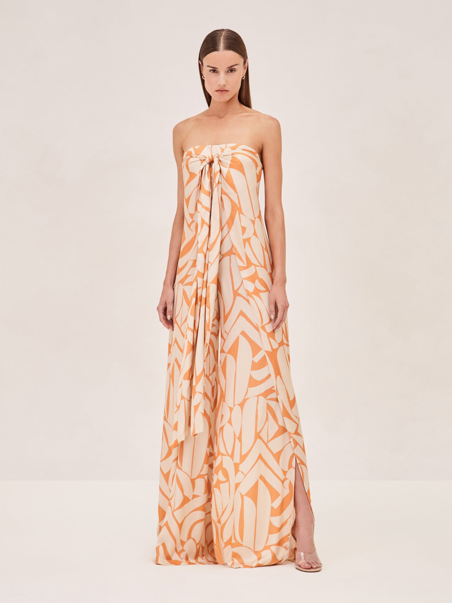 ALEXIS Seydou strapless jumpsuit in melon mirage 