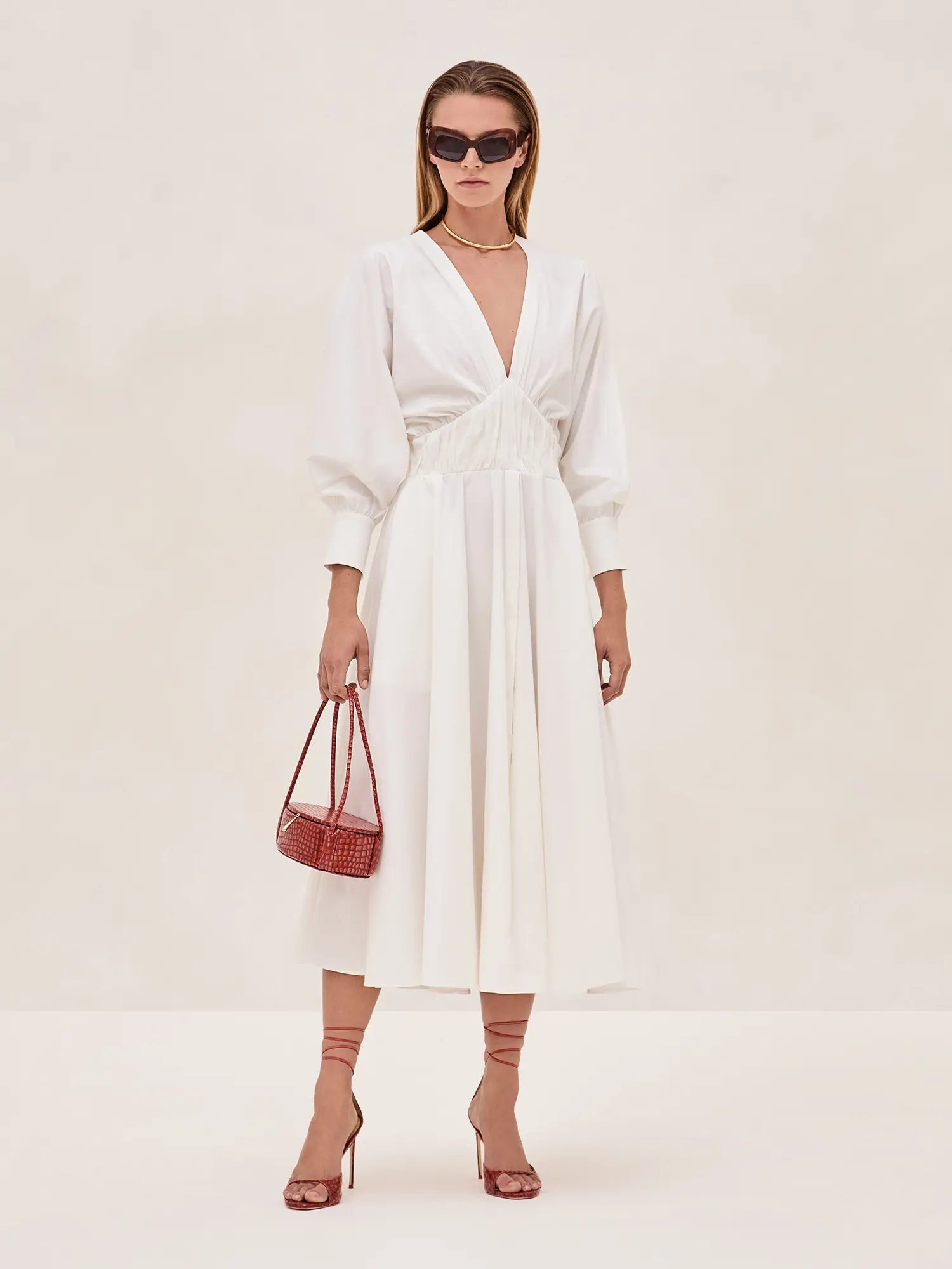 alexis valry midi dress Alexis Alexis- Valry Midi Dress- White