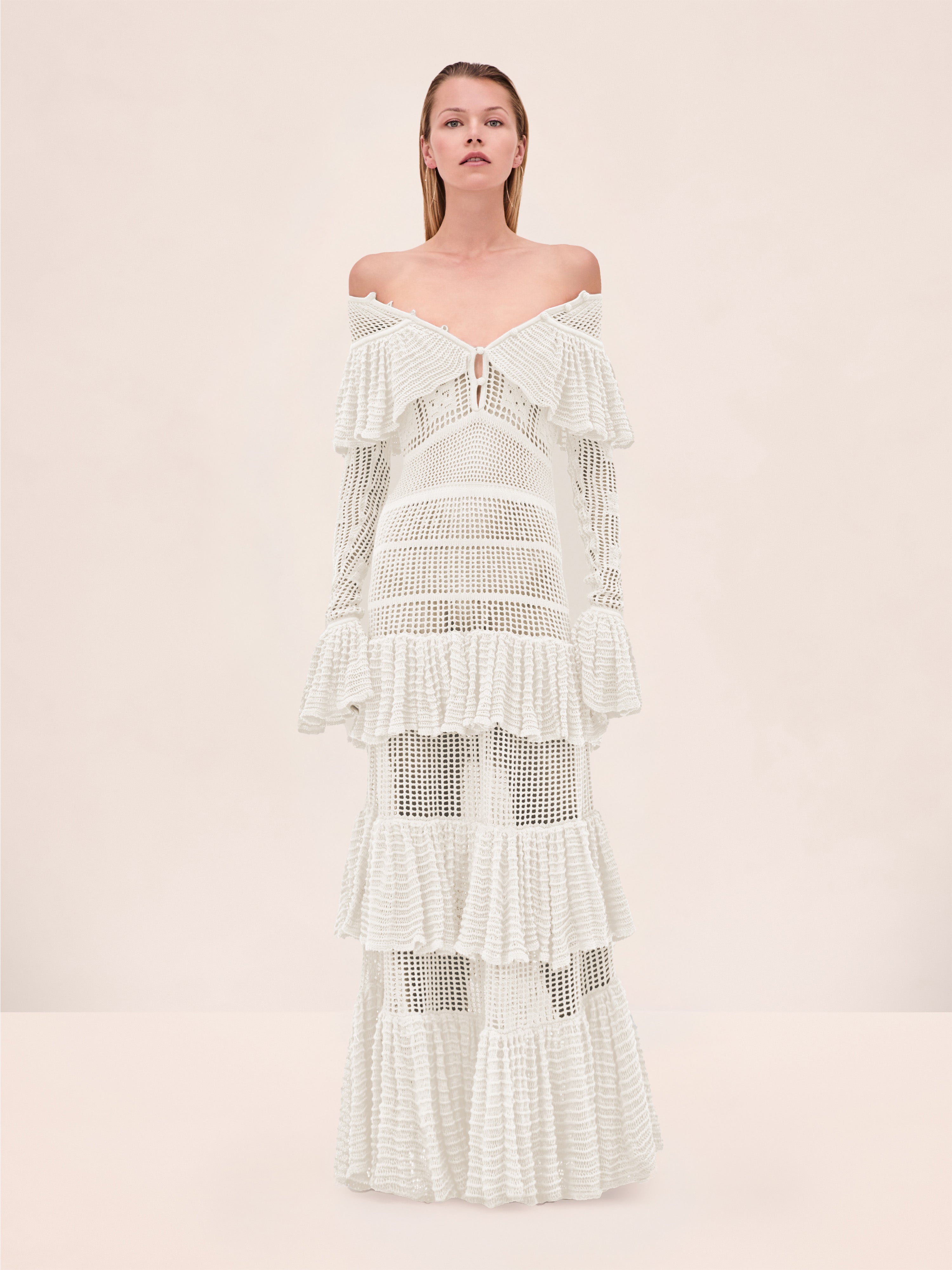carmenne maxi dress ivory Carmenne Maxi Dress Ivory by Outcast Clothing