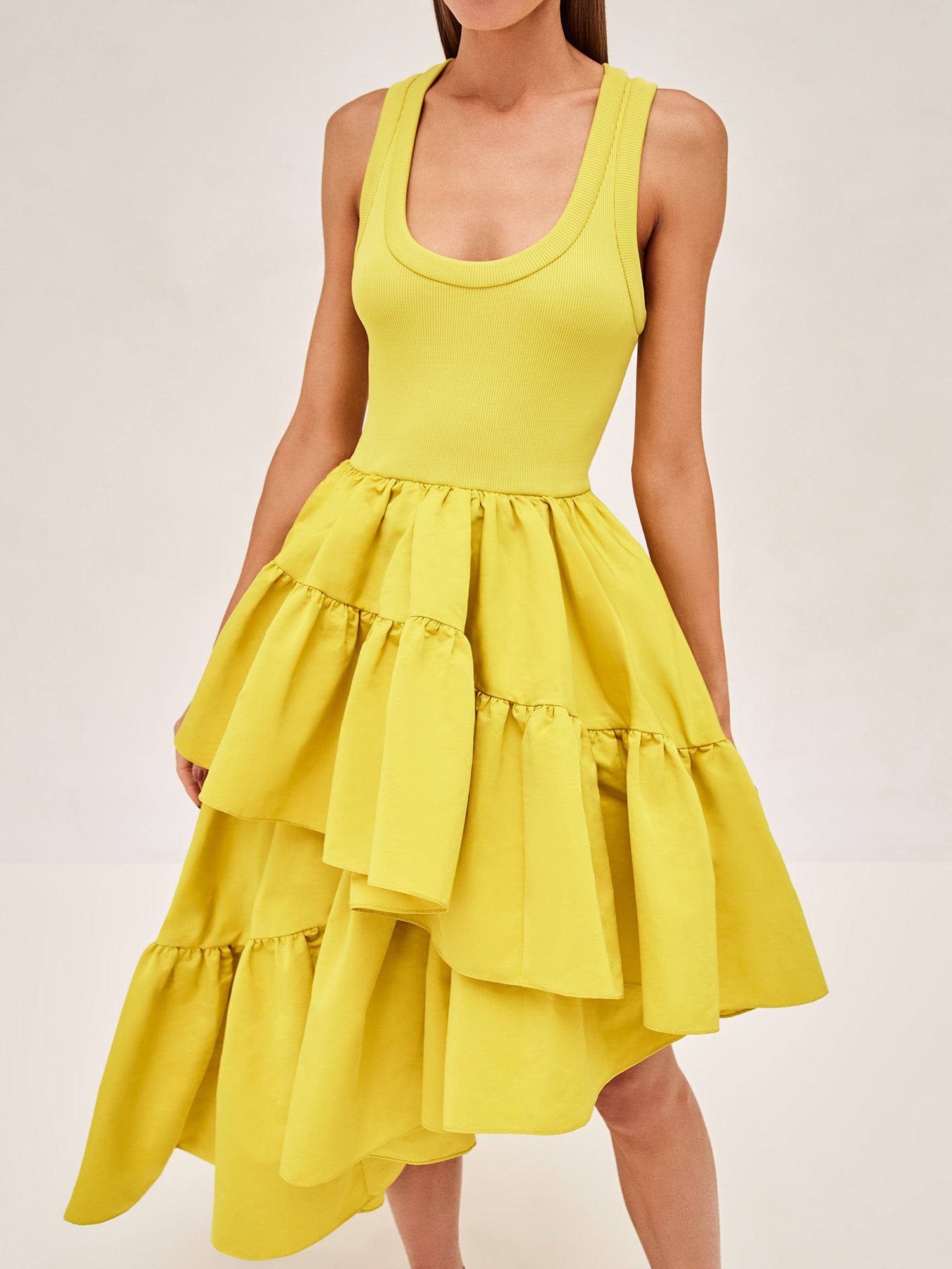 Alexis Amadea sleeve dress in yellow