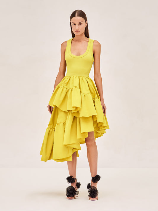 Alexis Amadea sleeveless dress in yellow