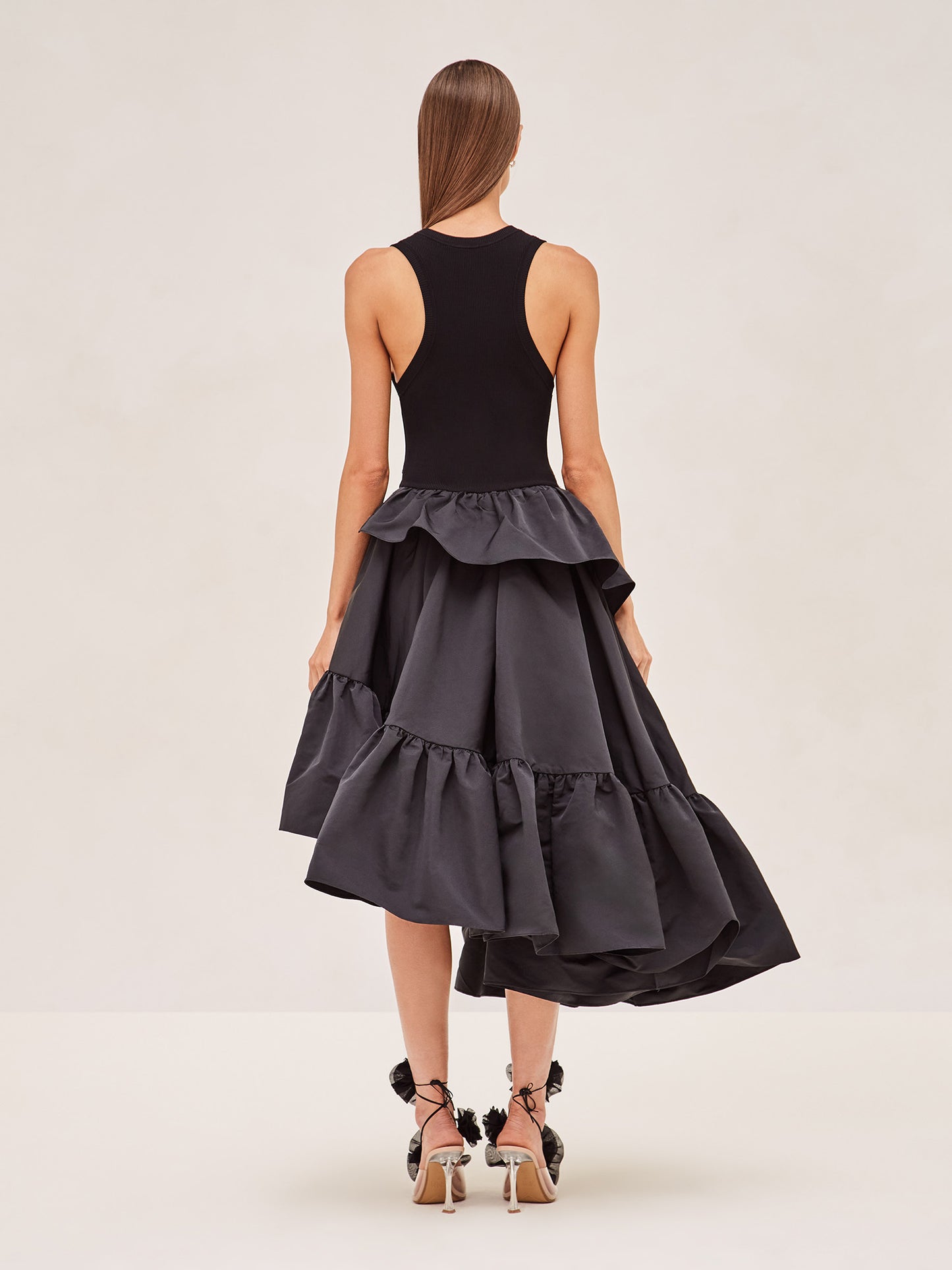 ALEXIS Amadea sleeveless gown in black