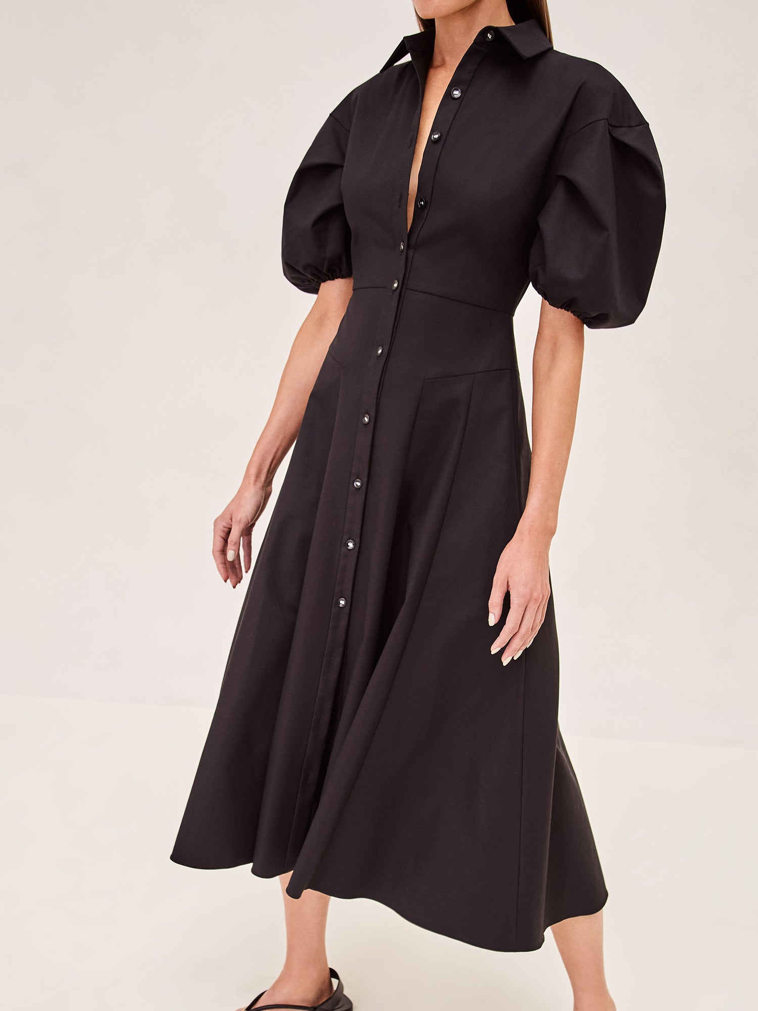 Alexis Amilya Midi Dress in black hover image