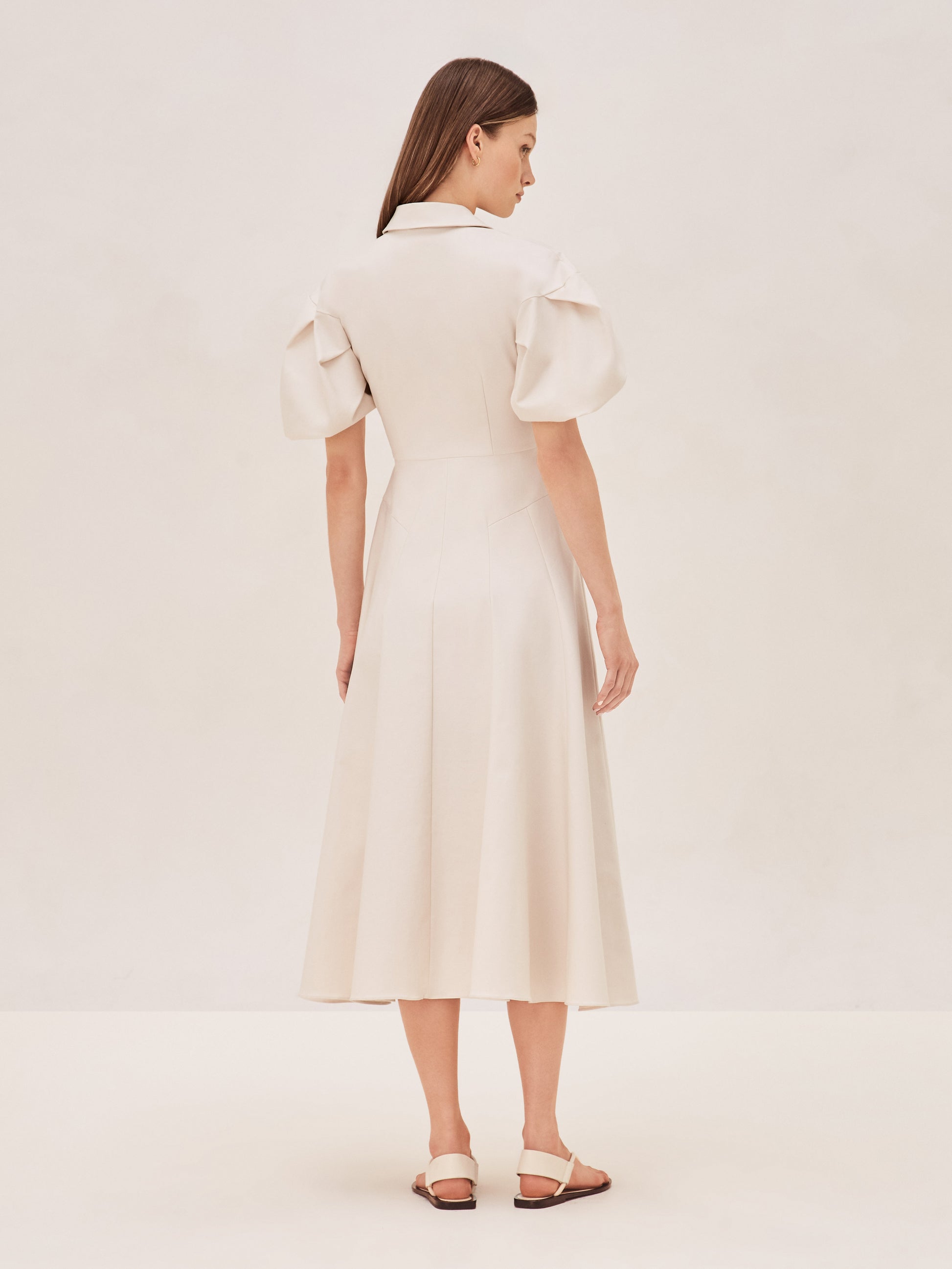 Alexis Amilya Midi Dress in cream back image