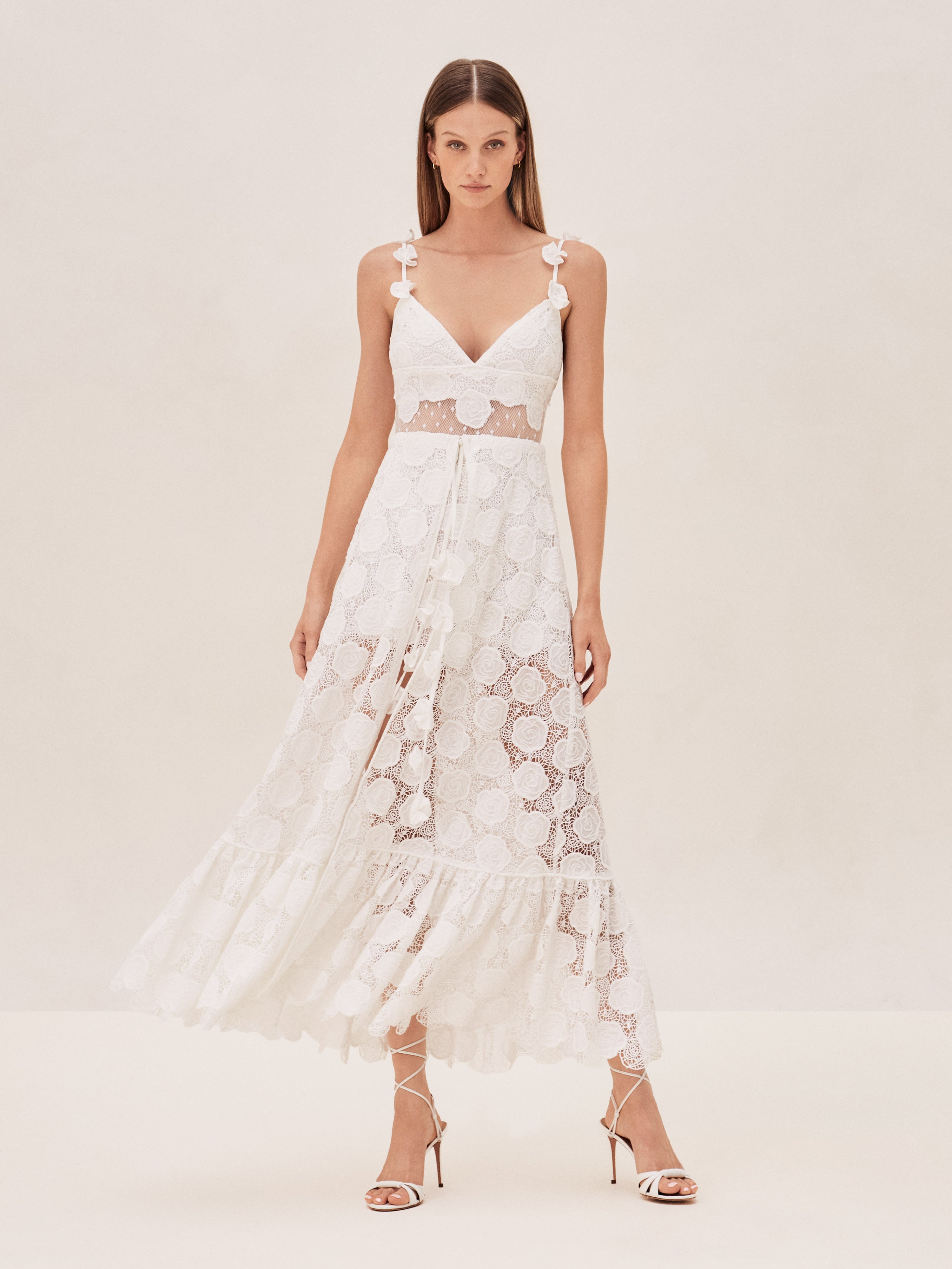 Alexis white lace jumpsuit outlet