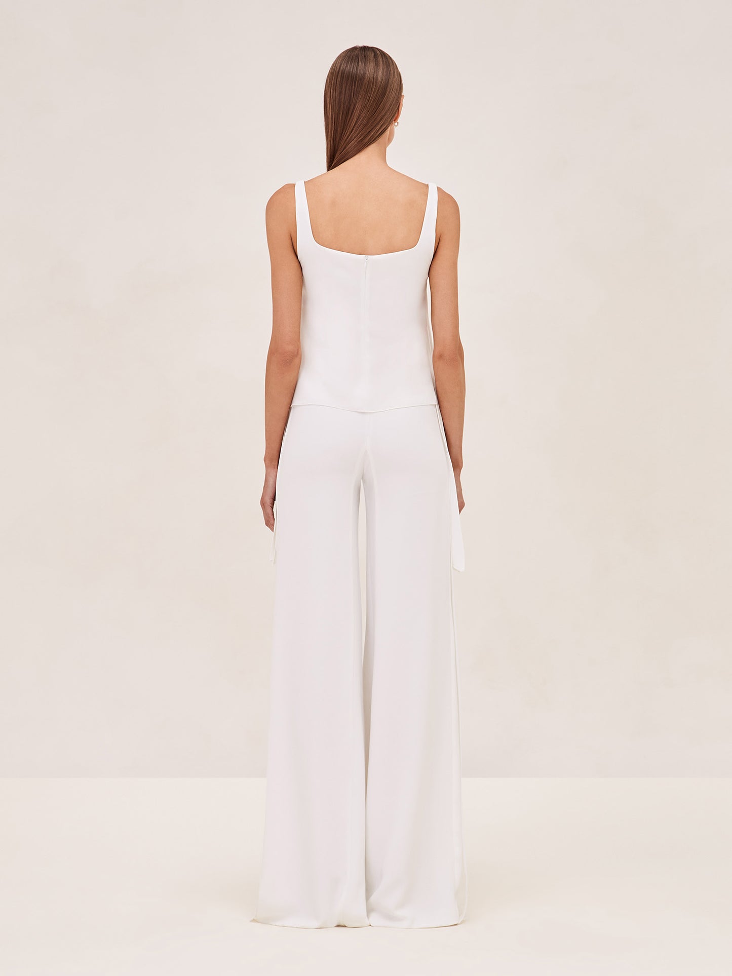 ALEXIS Dinah wide leg pant in white back image