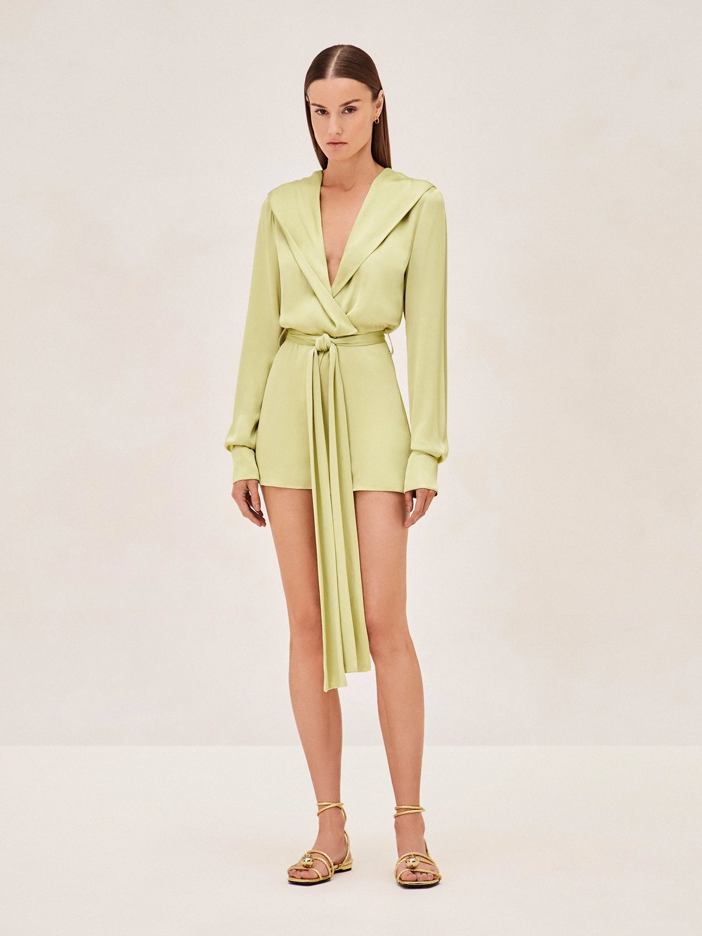 Bright green romper on sale