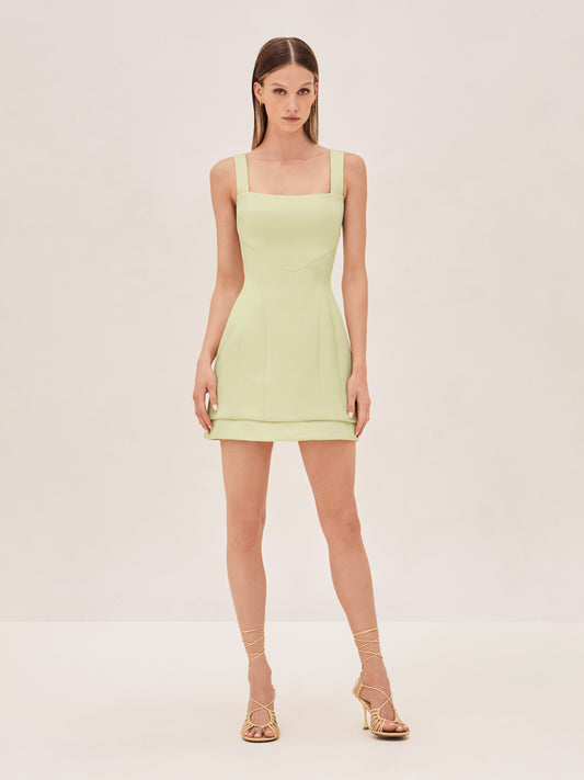 ALEXIS Gineva sleeveless mini dress in limelight green