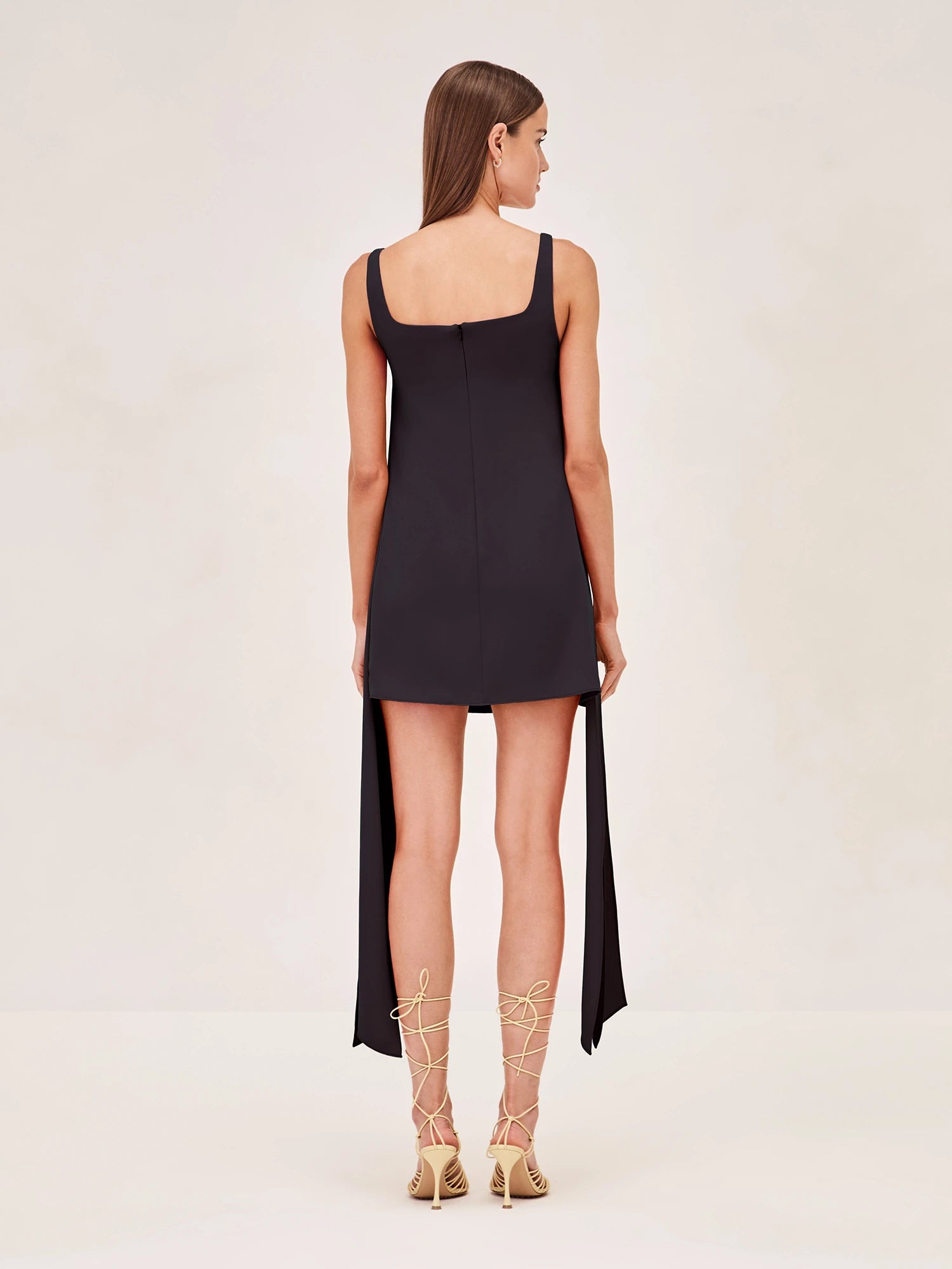 Alexis Hazel sleeveless mini dress in black back image