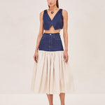 ALEXIS Irie sleeveless  Denim crop top