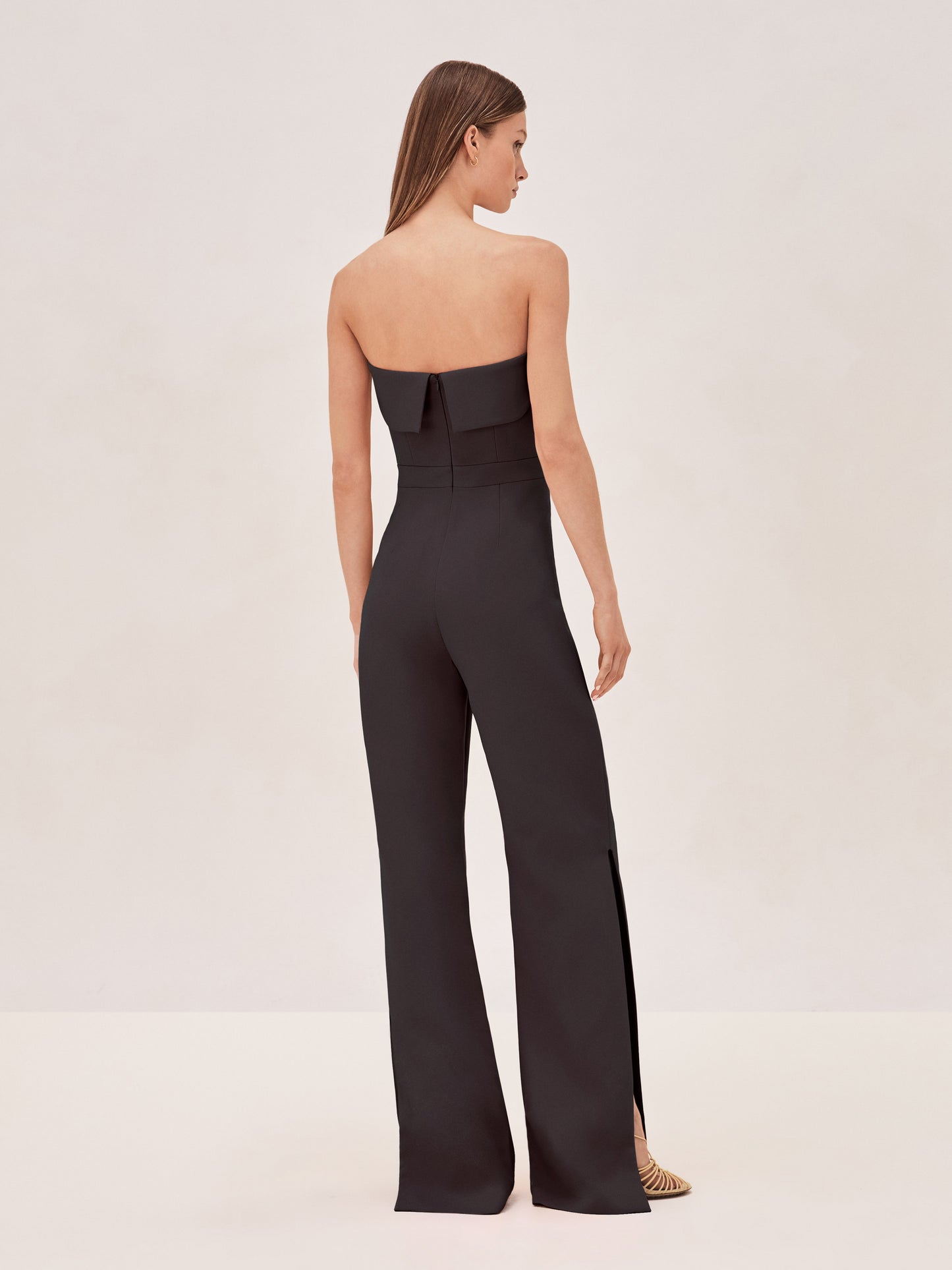 ALEXIS Strapless kaye jumpsuit in black back image
