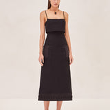 ALEXIS Noval Midi dress in black