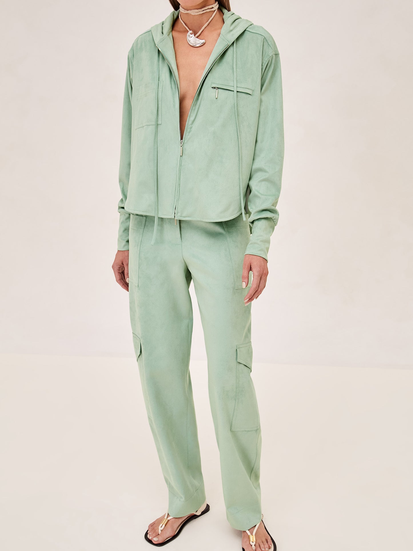 ALEXIS Emilian pants in sage. hover image