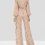 Alexis Eline Top and Izami Pant in Blush Paisley from the Holiday 2019 Ready To Wear Collection. hover image