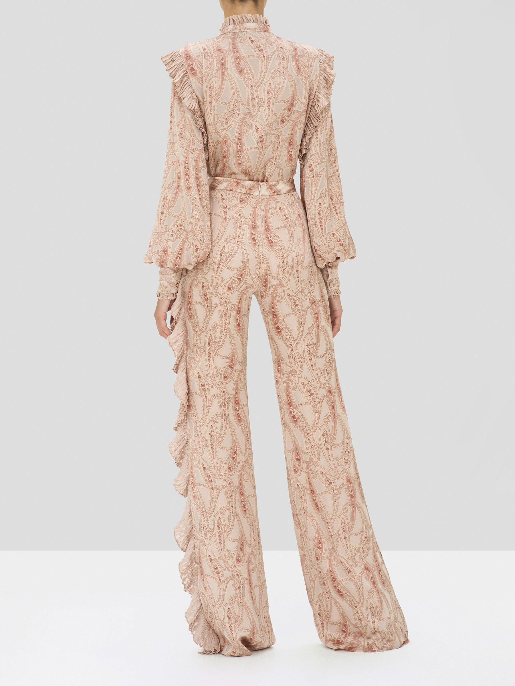 Alexis Eline Top and Izami Pant in Blush Paisley from the Holiday 2019 Ready To Wear Collection. hover image